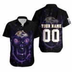 2021 Super Bowl Kansas City Chiefs Afc West Baltimore Ravens Nfl Skull For Fans 3d Personalized Hawaiian Shirt Aloha Shirt