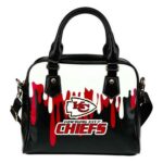 Color Leak Down Colorful Kansas City Chiefs Shoulder Handbags, Handbags1144