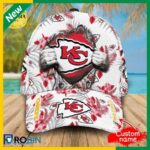 Custom NFL Kansas City Chiefs All Over Print Tropical Flowers Cap