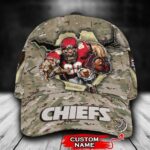 Kansas City Chiefs 3D Cap CAMO Mascot NFL Custom Name 13 M3RTT0046