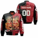 Kansas City Chiefs Afc West Champions Super Bowl 2021 Black & Red Personalized Bomber Jacket Model 2846