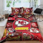 Kansas City Chiefs Bedding Sets 1 Duvet Cover & 2 Pillow Case, Quilt Bed Sets, Blanket V11897
