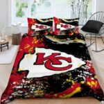 Kansas City Chiefs Bedding Sets 1 Duvet Cover & 2 Pillow Case, Quilt Bed Sets, Blanket V11896