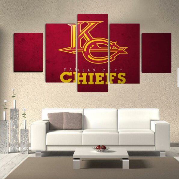 Kansas City Chiefs College Football Team – Sport 5 Panel Canvas Art Wall Decor