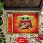 Kansas City Chiefs Doormats Baby Yoda NFL 01 Custom Name M3PTTD0016