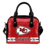 Kansas City Chiefs For Life Shoulder Handbags, Handbags808