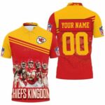 Kansas City Chiefs Kingdom Afc West Champions Division Super Bowl 2021 Personalized Polo Shirt Model a6593