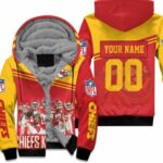 Kansas City Chiefs Kingdom Afc West Champions Division Super Bowl 2021 Personalized Fleece Hoodie Model a6590