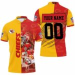 Kansas City Chiefs Logo Afc West Champions Super Bowl 2021 Personalized Polo Shirt Model a6609