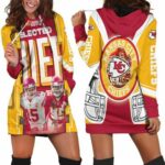 Kansas City Chiefs Logo Champions Super Bowl 2021 Afc West Division Hoodie Dress Model a20870