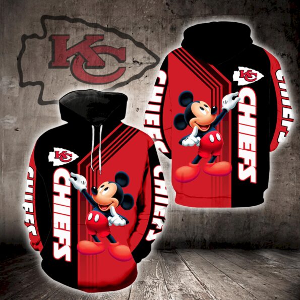 Kansas City Chiefs Mickey Mouse 3D Hoodie For Men And Women Hoodie 3D 3D Shirt Up Size To S-5XL For Men, Women