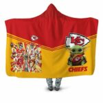 Kansas City Chiefs Nfl 2020 Season Baby Yoda Hooded Blanket Model a11542