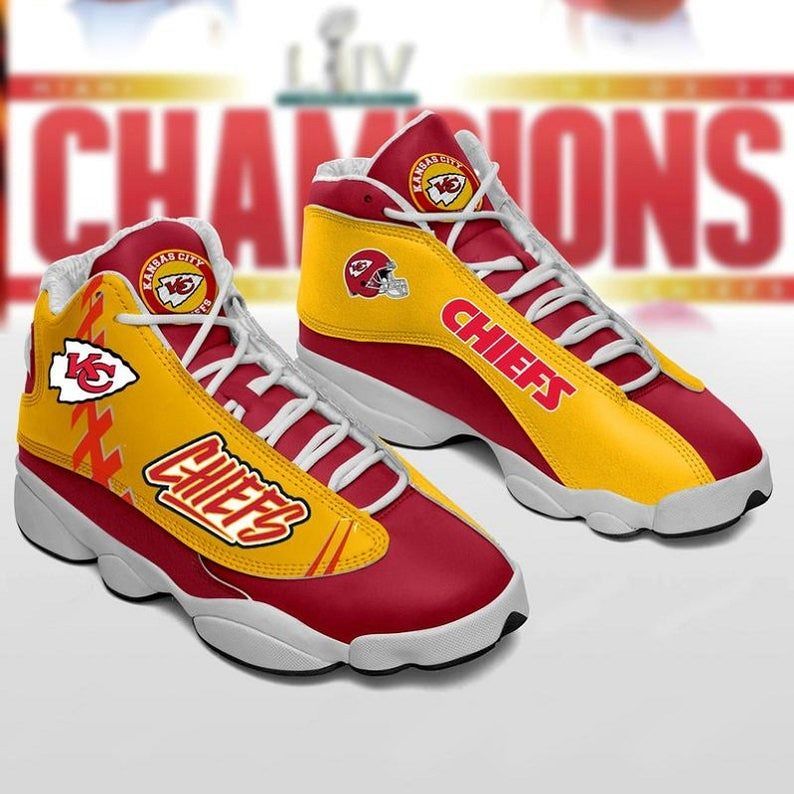 NFL Kansas City Chiefs Air Jordan Hightop Shoes Custom Name - Freedomdesign