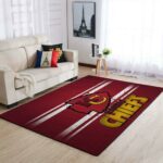 Kansas City Chiefs Nfl Football Rug Room Carpet Sport Custom Area Floor Home Decor Rug8090, Size Large 60×96 Inch