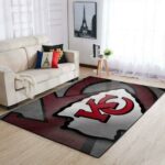 Kansas City Chiefs Nfl Football Rug Room Carpet Sport Custom Area Floor Home Decor Rug8170, Size Large 60×96 Inch