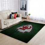 Kansas City Chiefs Nfl Football Rug Room Carpet Sport Custom Area Floor Home Decor Rug8094, Size Large 60×96 Inch