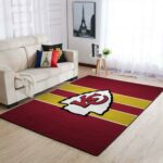Kansas City Chiefs Nfl Football Rug Room Carpet Sport Custom Area Floor Home Decor Rug8095, Size Large 60×96 Inch