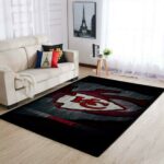 Kansas City Chiefs Nfl Football Rug Room Carpet Sport Custom Area Floor Home Decor Rug8035, Size Large 60×96 Inch