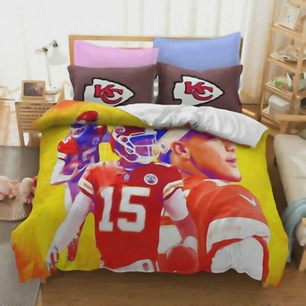 Kansas City Chiefs Nfl Football Team Bedding Sets Duvet Cover Pillowcases, Quilt Bed Sets, Blanket V6748