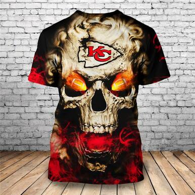 Kansas City Chiefs Skull Kansas City Chiefs 3D T-Shirt Shirt4176