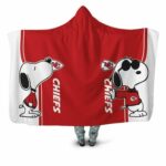 Kansas City Chiefs Snoopy Lover 3D Printed Hooded Blanket Model a11555