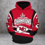 Kansas City Chiefs Super Bowl Champions 54 LIV Men’s and Women’s 3D Full Printing Hoodie T-shirts Full Sizes TH1304-SK
