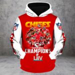 Kansas City Chiefs Super Bowl Champions 54 LIV Men’s and Women’s 3D Full Printing Hoodie T-shirts Full Sizes TH1283
