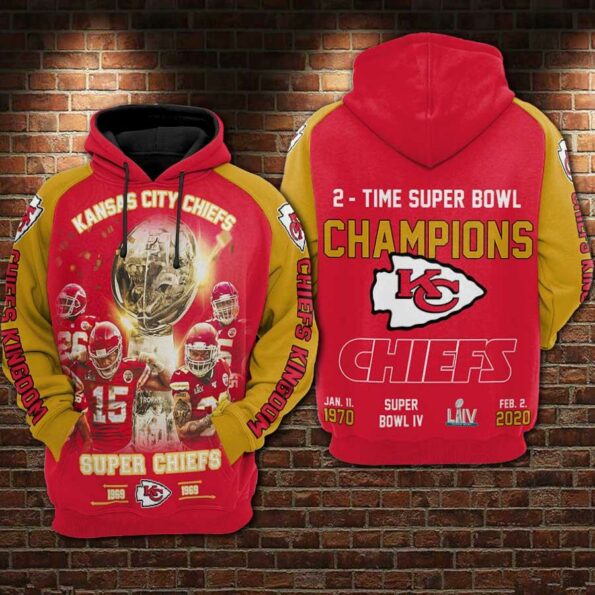 Kansas City Chiefs Super Bowl Champions 54 Men’s and Women’s 3D Full Printing Pullover Hoodie Full Sizes TH1315-SK