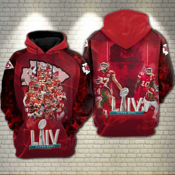 Kansas City Chiefs Super Bowl Champions 54 Men’s and Women’s 3D Full Printing Pullover Hoodie Full Sizes TH1312