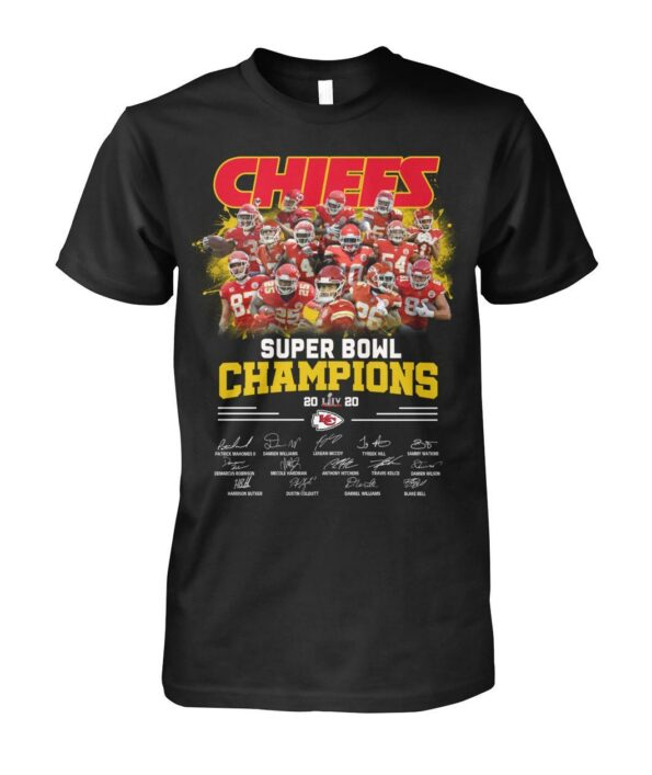 Kansas City Chiefs Super Bowl Champions 54 Men’s and Women’s Hoodie T-shirts Full Sizes TH1321