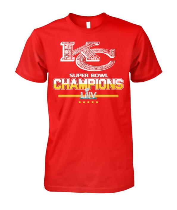 Kansas City Chiefs Super Bowl Champions 54 Men’s and Women’s Hoodie T-shirts Full Sizes TH1313