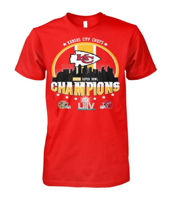 Kansas City Chiefs Super Bowl Champions 54 Men’s and Women’s Hoodie T-shirts Full Sizes TH1320