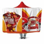 Kansas City Chiefs We Are Super Bowl Bound 2021 West Division Champions Hooded Blanket Model a11568
