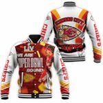 Kansas City Chiefs We Are Super Bowl Bound 2021 West Division Champions Baseball Jacket Model 1284