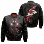 Lava Skull Kansas City Chiefs 3D T Shirt Hoodie Sweater Jersey Bomber Jacket Model 3256