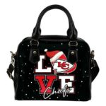 Love Word Christmas Sweet Kansas City Chiefs Shoulder Handbags, Handbags3160
