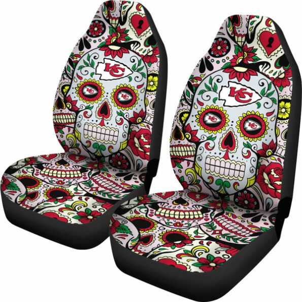 Party Skull Kansas City Chiefs Car Seat Covers