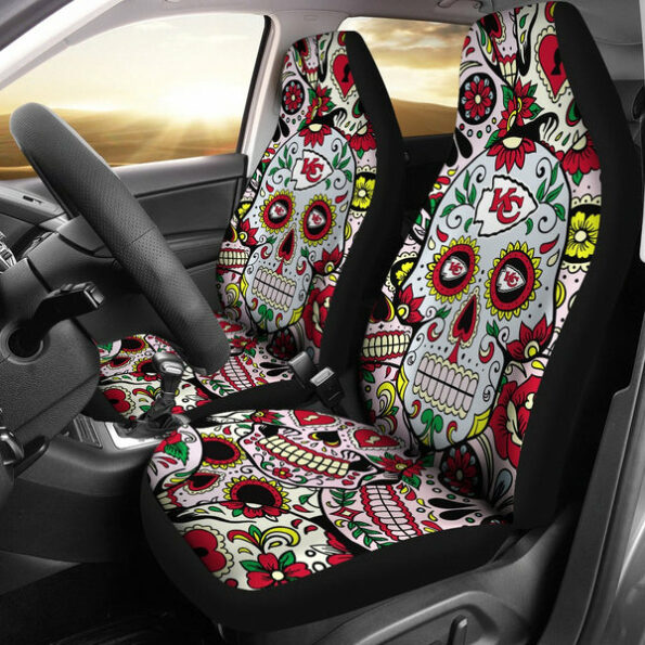 Party Skull Kansas City Chiefs Car Seat Covers