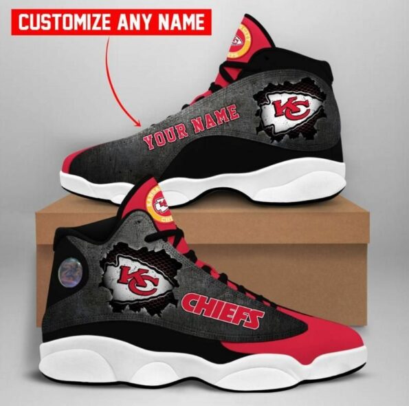 Personalized Kansas City Chiefs NFL big logo Football Team Sneaker 5 F