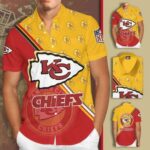 Sports American Football Nfl Kansas City Chiefs Short Sleeve Dress Shirt Shirt2822