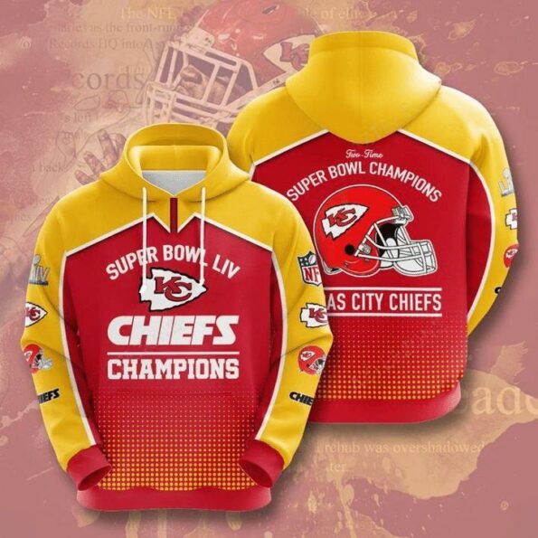 Stocktee Chiefs Champions Limited Edition Over Print Full 3D Hoodie S-5XL