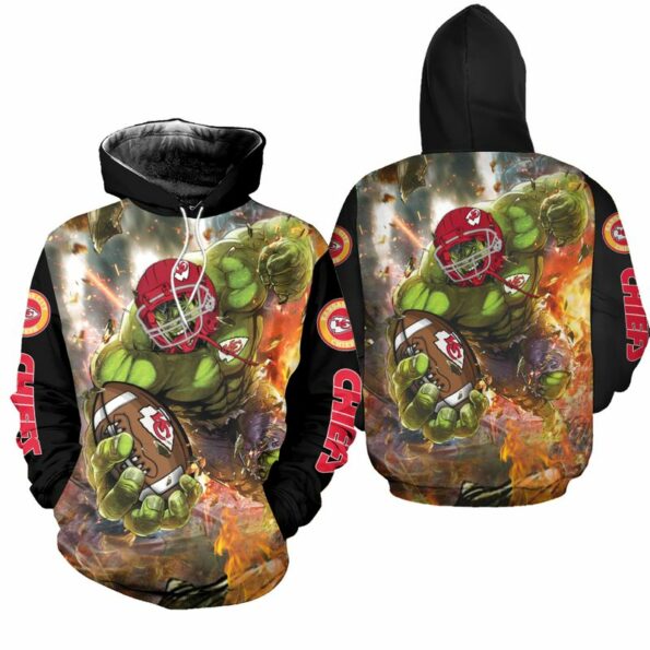 Stocktee Kansas City Chiefs Limited Edition Amazing Hulk Sweatshirt Zip Hoodie T shirt Bomber Jacket Sizes S-5XL