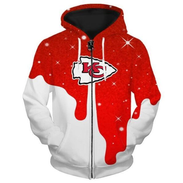Stocktee Kansas City Chiefs Limited Edition Over Print Full 3D Zip Hoodie S-5XL