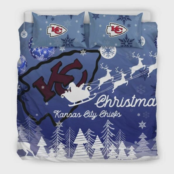 Xmas Gift Kansas City Chiefs Nfl Team Duvet Cover Quilt Cover Pillowcase Bedding Set, Quilt Bed Sets, Blanket