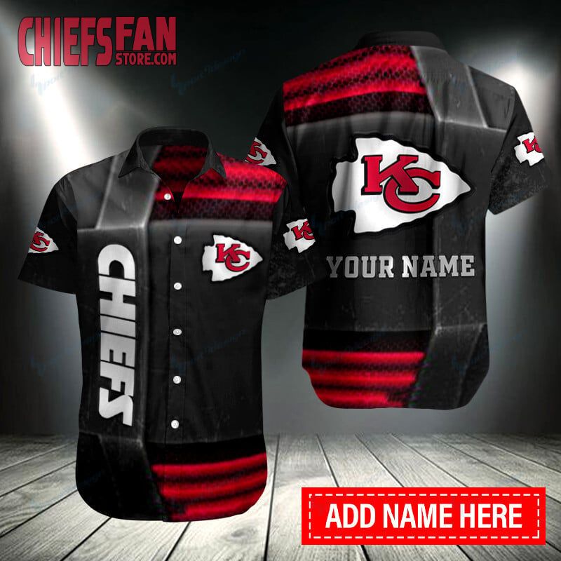 Kansas City Chiefs Button Shirt Black And Red - Chiefsfanstore.com
